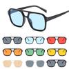 Women Vintage Square Sunglasses Large Frame Anti UV Sunshades Fashion Classic Candy Color Sun Glasses New Trend Eyewear