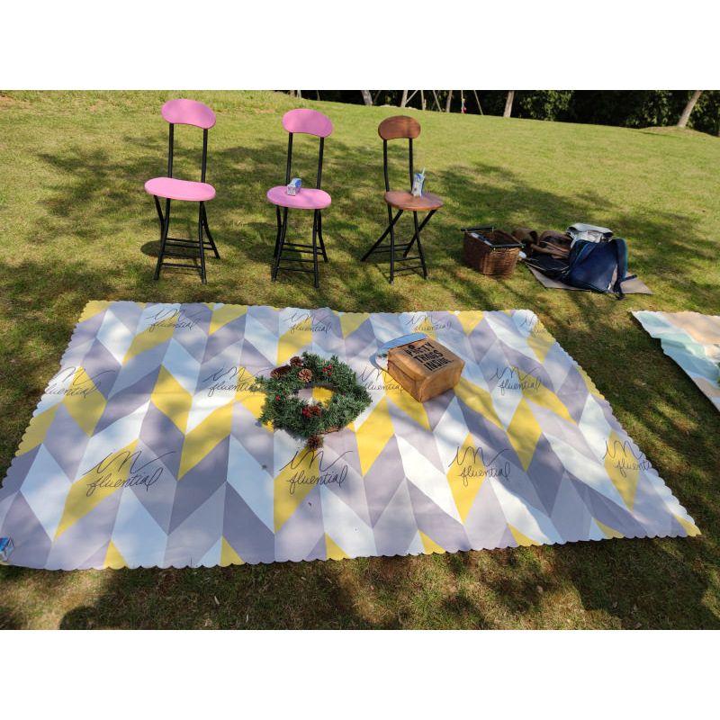 

Picnic Cloth, Pastoral Japanese-Style Picnic Mat, Waterproof and Thickened Tpu Picnic Tablecloth, Outing Tablecloth, Beach Camping Tablecloth Diamond Yellow 140*140 [Suitable for 3 People]
