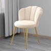 Vanity Chair Light Luxury Upholstered Seat for Beauty Salon Dining Room Cafe Beige