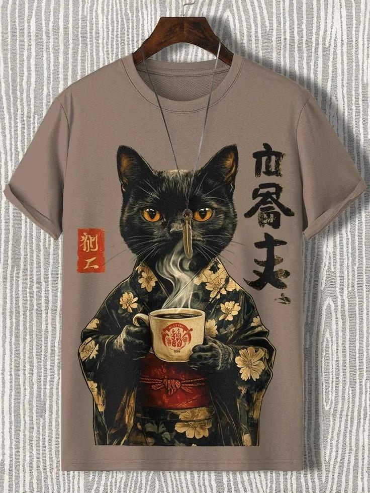 2025 Men's Funny Animal Print T Shirts Short Sleeve 3D Print Tees Crew Neck Summer Casual Tops Clothing Apparel