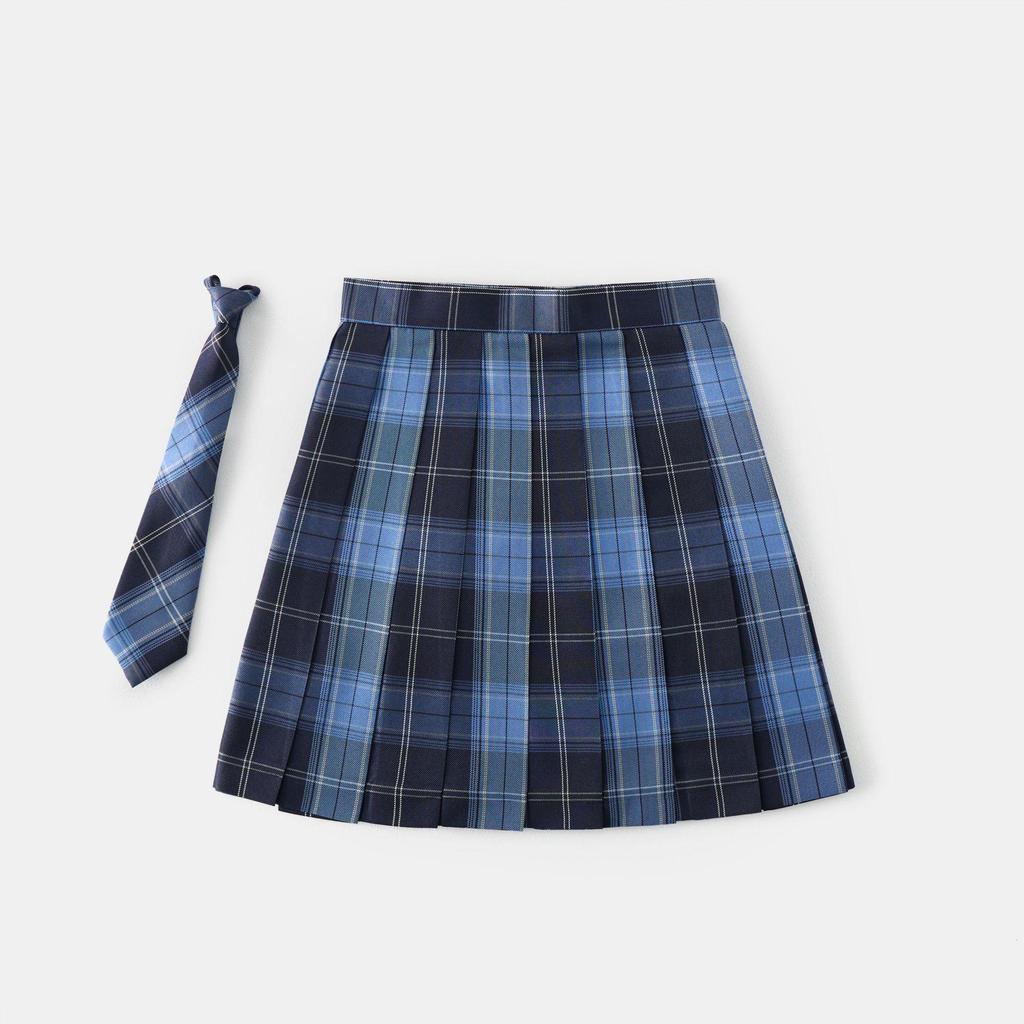 JK Uniform Three-Button School Blazer & Pleated Skirt Set