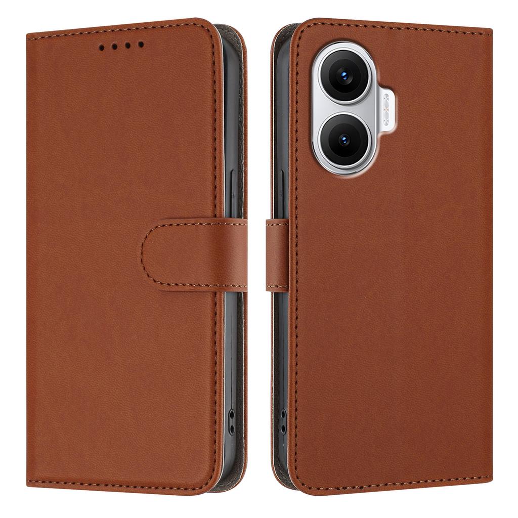 For Xiaomi Redmi Turbo 4 Pro 5G/Xiaomi Poco F7 5G Leather Case Solid Color Phone Cover with Wallet