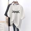 Unisex 2024 Summer New Smile Print Women's Short-sleeved Explosive Loose White T-shirt Top Women T Shirt