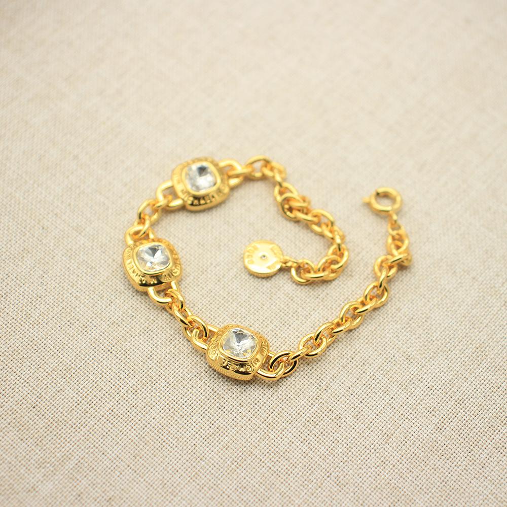 Set de bijuterii de lux din cupru placat cu aur pentru femei: Colier & Brățară