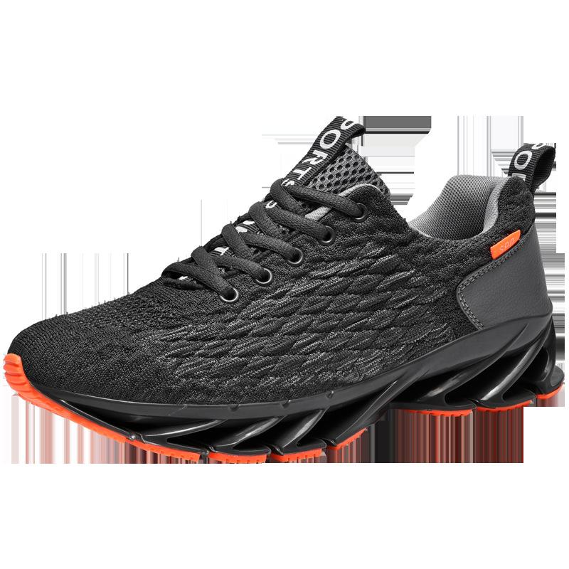 Autumn New Running Shoes Fly-woven Fish Scale Blade Large Size Sneakers