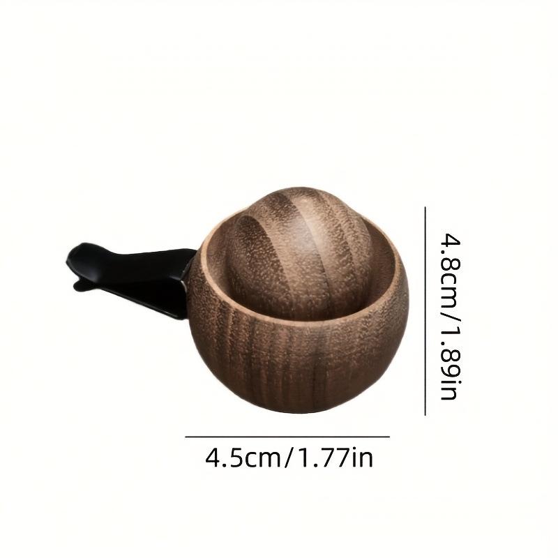 Spherical Wooden Car Essential Oil Diffuser Car Aromatherapy Clip Car Air Freshener Auto Decoration