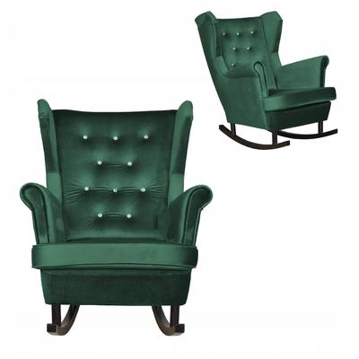 Diana Rocking Chair Scandinavian Green Velvet