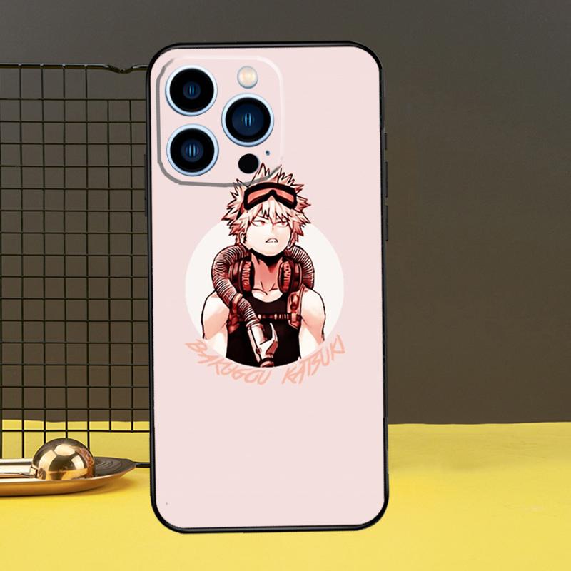 Bakugo Boku No My Hero Academia Phone Cover For iPhone 12 13 Mini 11 14 Pro Max X XS XR Max 7 8 Plus SE Soft Case Fundas