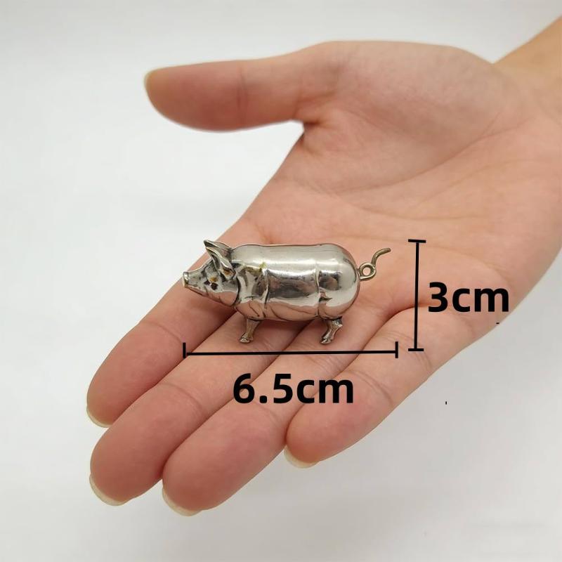 Vintage Mini Pig Tape Measure Soft Metal Sewing Ruler Compact Portable Measuring Tool for Home Sewing DIY Craft Use