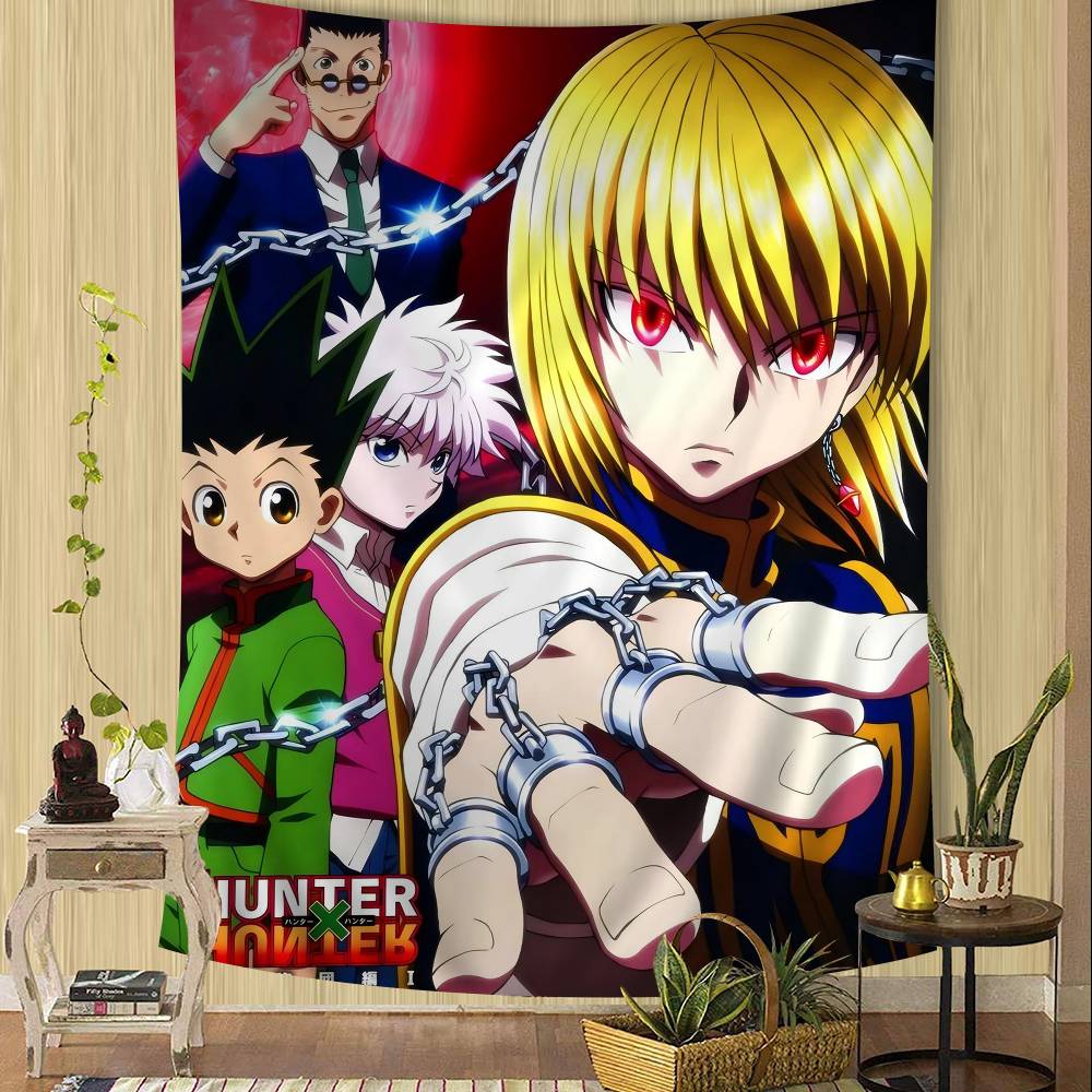 Anime Hunter X Hunter Classic Vintage Colorful Tapestry Wall Hanging Bohemian Wall Tapestries Mandala Wall Art Decor