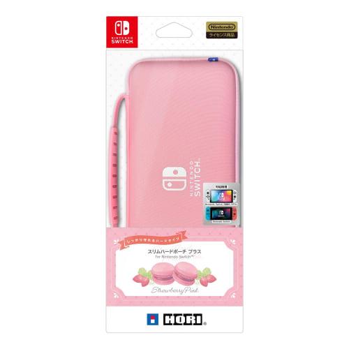 [Nintendo Licensed Product] Slim Hard Pouch Plus for Nintendo Switch? Strawberry Pink [Compatible with both Nintendo Switch organic EL model and Ninte