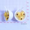 3D Handmade Animal Meatball Bowl DIY Ornament with Edible Toy Accessories - Cream Glue Resin Supplies.