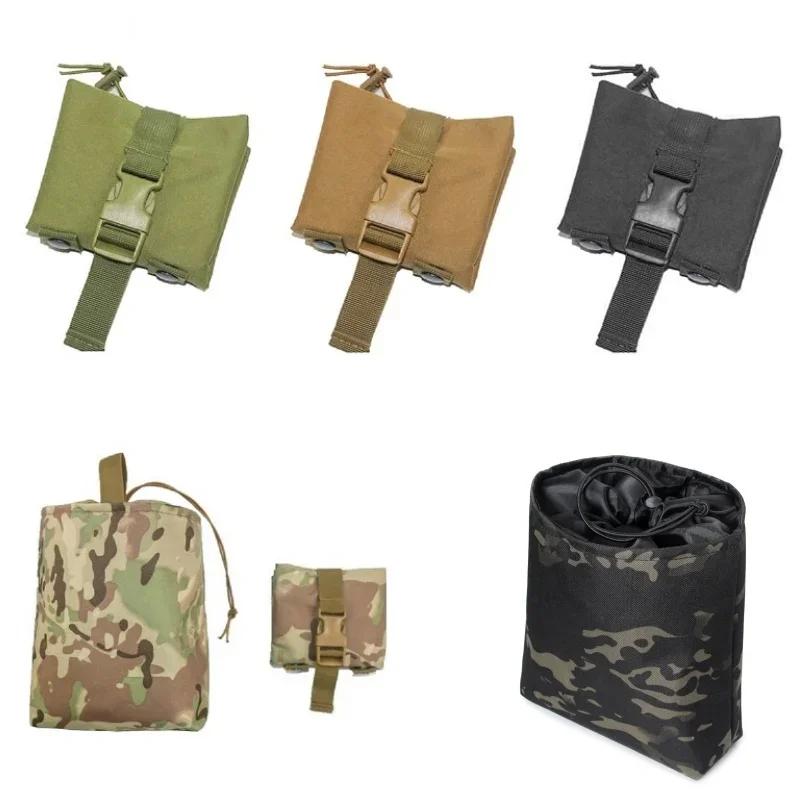 Folding Molle Tactical Magazine Dump Drop Pouch Hunting  Airsoft Ammo EDC Tool Bag Foldable Utility Recovery Mag Holster Package