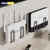 Wall-Mounted Router Set-Top Box Organizer with Adjustable Bracket, Multi-Purpose Cable Management Shelf for WiFi Devices Storage