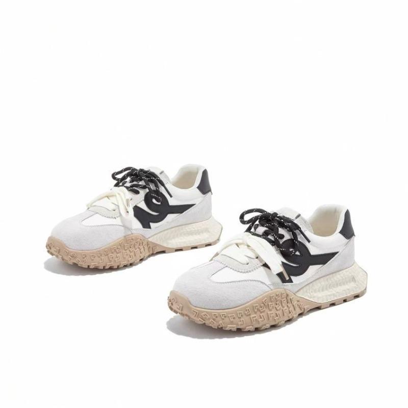 Retro płaskie jesienne nowe buty na platformie damskie wszechstronne modne codzienne buty sportowe