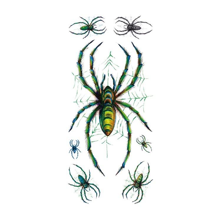 Scar Snake Spider Scorpion Animal Water Transfer Waterproof Tattoo Sticker Sample Spoofing Horror Set
