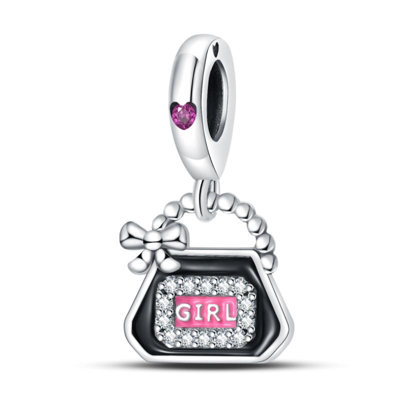 Kupfer Pudel Wal Handtasche Eiffelturm Elegant Charms Perlen Anhänger Passend für 3mm Armbänder DIY Feiner Schmuck Herstellung