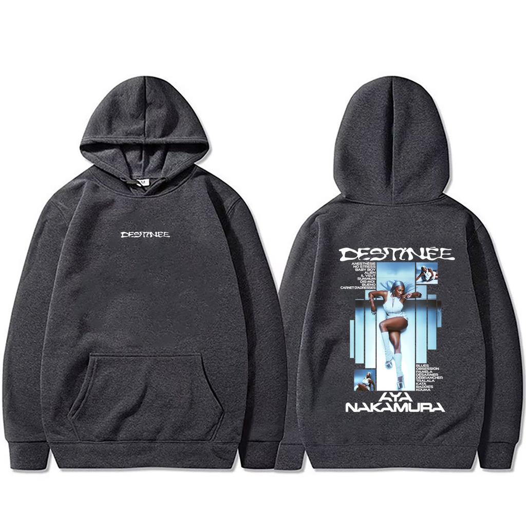 Rapper Aya Nakamura Destinee Album Graphic Hoodie Men Women Hip Hop Fashion Pop Music Streetwear Hoodies