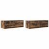 VidaXL Meubles TV 2 pcs chêne fumé 80x31x25,5 cm bois d'ingénierie, banc TV, meuble hifi, centre de divertissement, buffet 861517