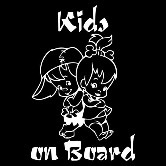 Cartoon Kids On Car-Styling Vehicle Board Reflective Sticker Decals Decoration
