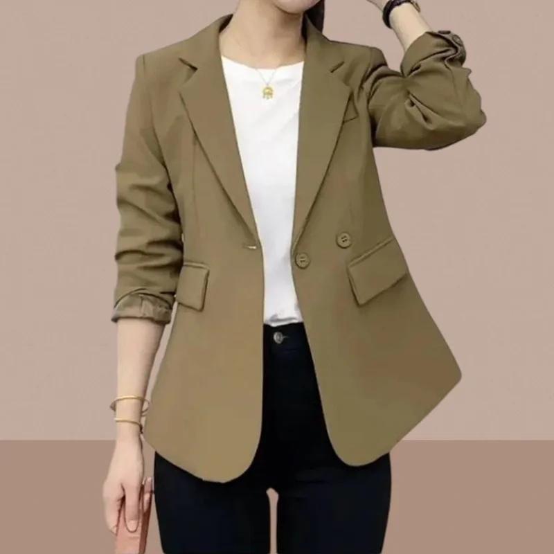 Korean Style Loose Fashion Casual Suit Top Small Jacket Women New