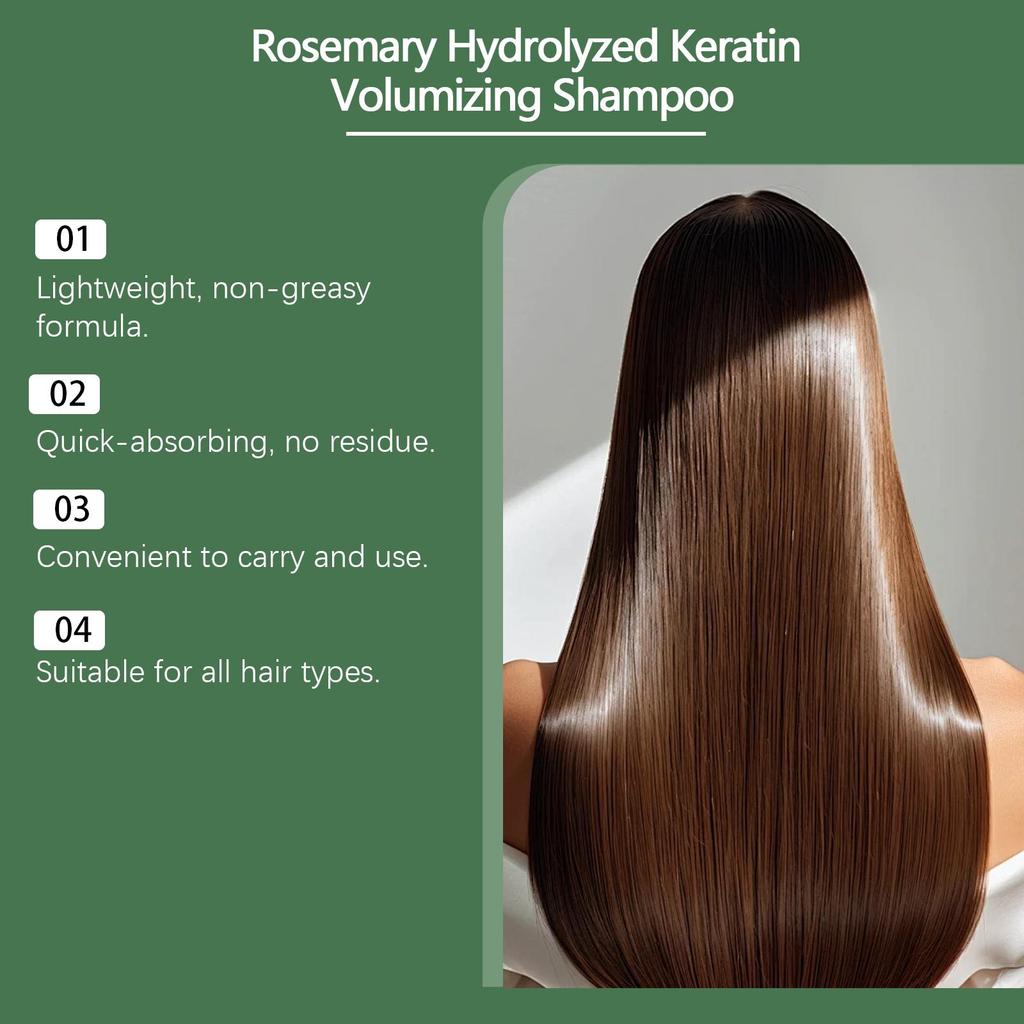 Rosemary Hair Growth & Anti-Baldness Shampoo - Deeply Nourishes, Repairs Split Ends, Soothes Scalp & Fights Dandruff.