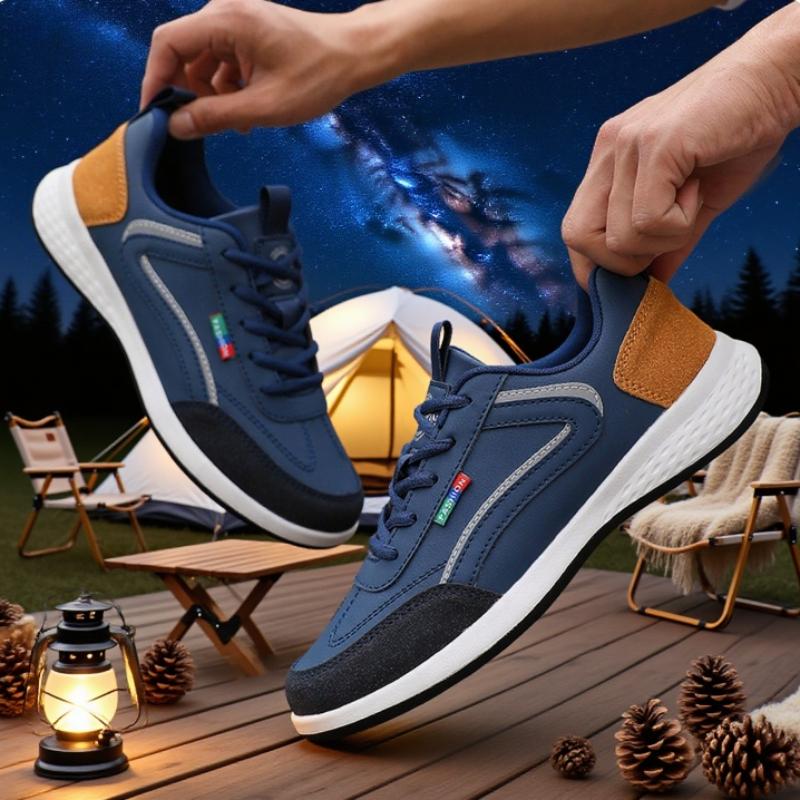 Thin Breathable Women Sneakers PU Leather Climbing Footwear Male Outdoor Light Soft Rubber Sole Jogging Trekking Walking Sneaker