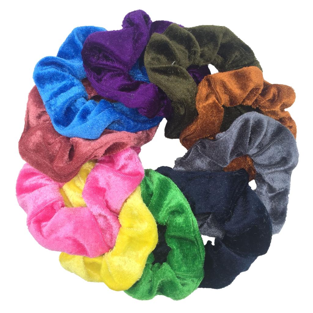 10pc Women Hair Scrunchies Velvet Solid Color Band for Girls Ponytail Holder Rubber Bands Ties Accessories Headbands Gumki
