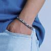 HX  Factory Price Vintage Silver Color Handmade Bracelet for Men and Women Stylish Hip Hop Niche Thai Bracelet Jewelry