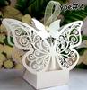 10 Pcs Hollow Butterfly Gift Paper Boxes Creative Laser Cutting Wedding Candy Dragee Box Cookie Carton Wrapping Package
