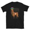 Funny Fat Tuesday Mardi Gras Llama Carnival Short-Sleeve Unisex T-Shirt