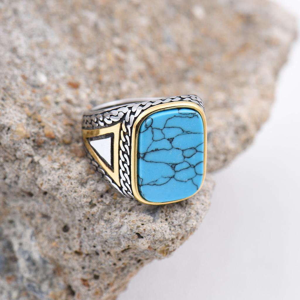 R3427 Men's High Quality 316L Stainless Steel Variety Onyx Rings  Trend Jewelry