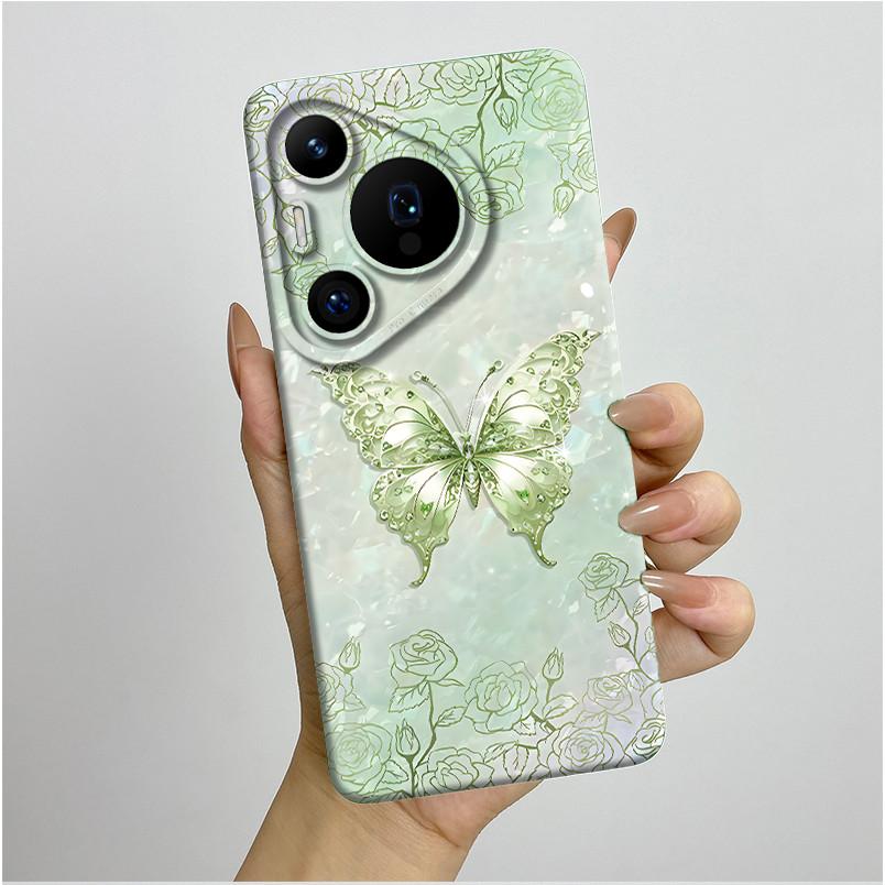 For Huawei Pura 70 Pro Case Pretty Butterfly Flower Soft Silicone Phone Case For Huawei Pura 70 Pura70 Pro 70Pro Plus Back Cover