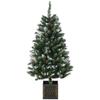 Artificial Christmas Tree 120cm Snowy Christmas Tree with 328 Branches and Metal Stand Green Christmas Decoration