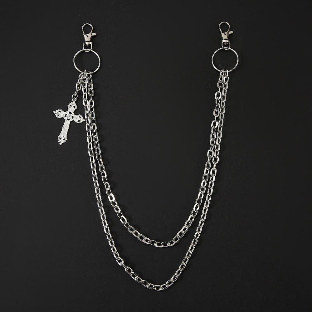 Personalized Multi-Layer Cross Pendant Pants Chain - Fashion Trend Accessory