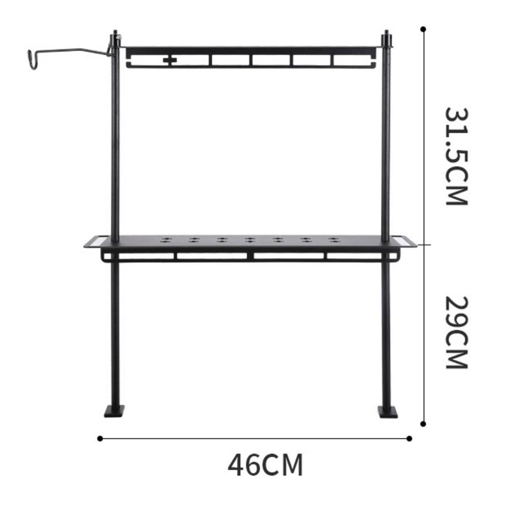 Folding Tabletop Rack Space Saving Shelf Easy to Clean
