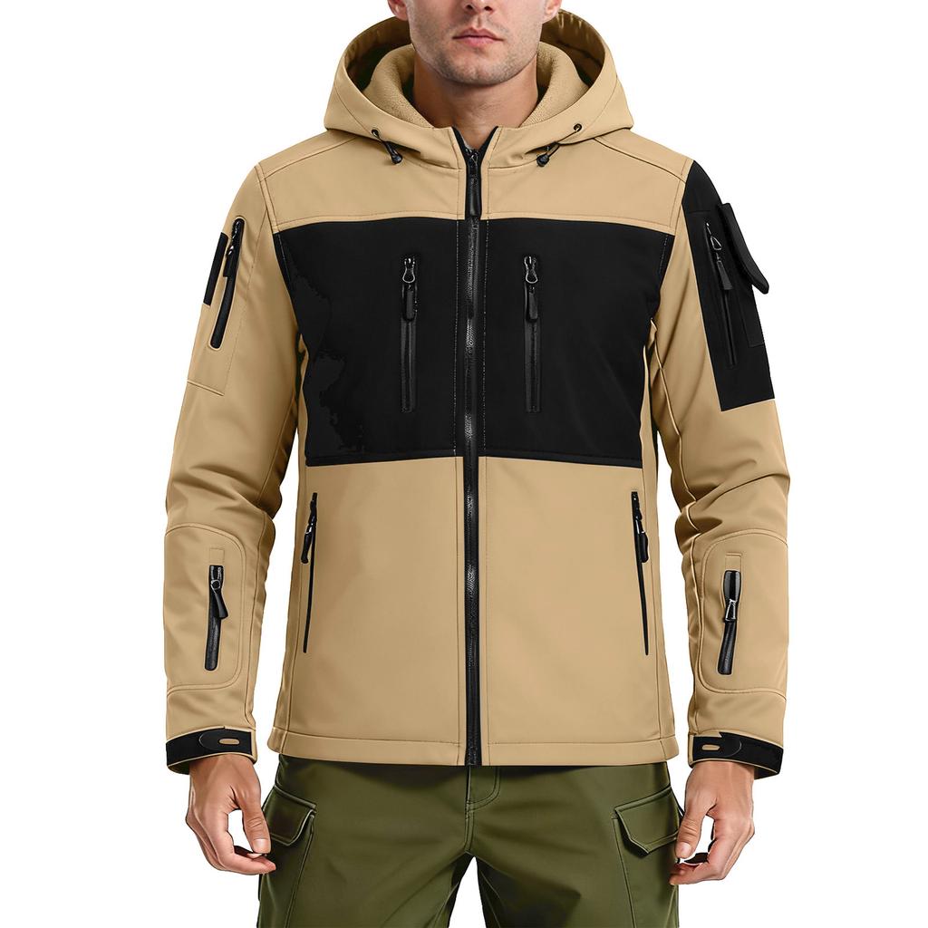 Men's Winter Colorblock Jackets Men's Fashion Trend Jackets Breathable Windproof Jackets Outdoor Sports Jackets