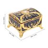 Zinc Alloy Metal Jewelry Box Sparkling Rhinestones Treasure Chest Box  Dressing Table