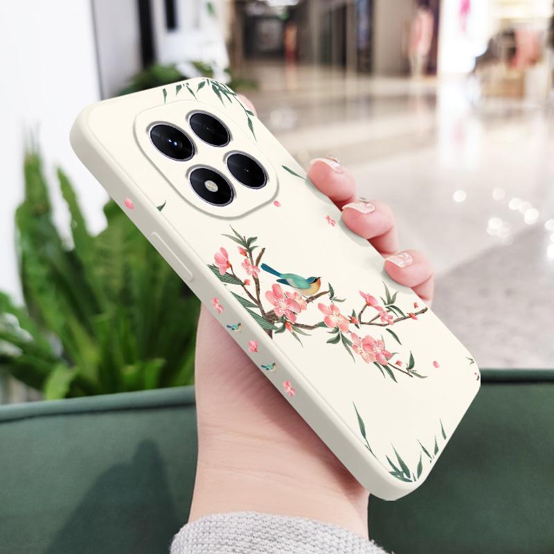 Falling Sakura Phone Case For Xiaomi Poco F7 X7 X6 F6 M6 M5 M5S F5 X5 F4 X4 M4 F3 M3 X3 Pro 4G 5G GT Silicone Cover