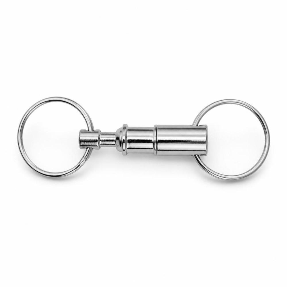 10 Pack Zinc Alloy Detachable Key Ring Silver Pull-Apart Key Chain Holder  Bags