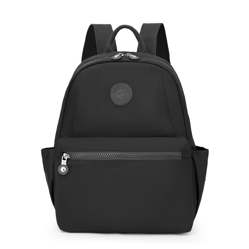 Damen Rucksack Nylon Studenten Schultasche Leicht Einfarbig Reise Rucksack