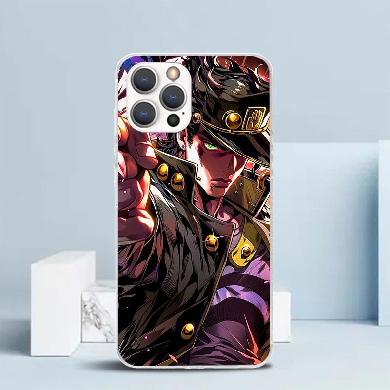 JoJo's Bizarre Adventure Kujo Jotaro Phone Case For IPhone 16 17 Air 16E 15 14 Plus 13 Mini 12 11 Pro Max 7 8 + SE 2020 Soft TPU