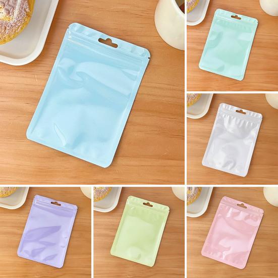 10Pcs Storage Bags Moisture-proof Vibrant Color Visible Design Good Sealing Wide Application Smell Proof Zip-lock Bags Candy Jewelry Organizers