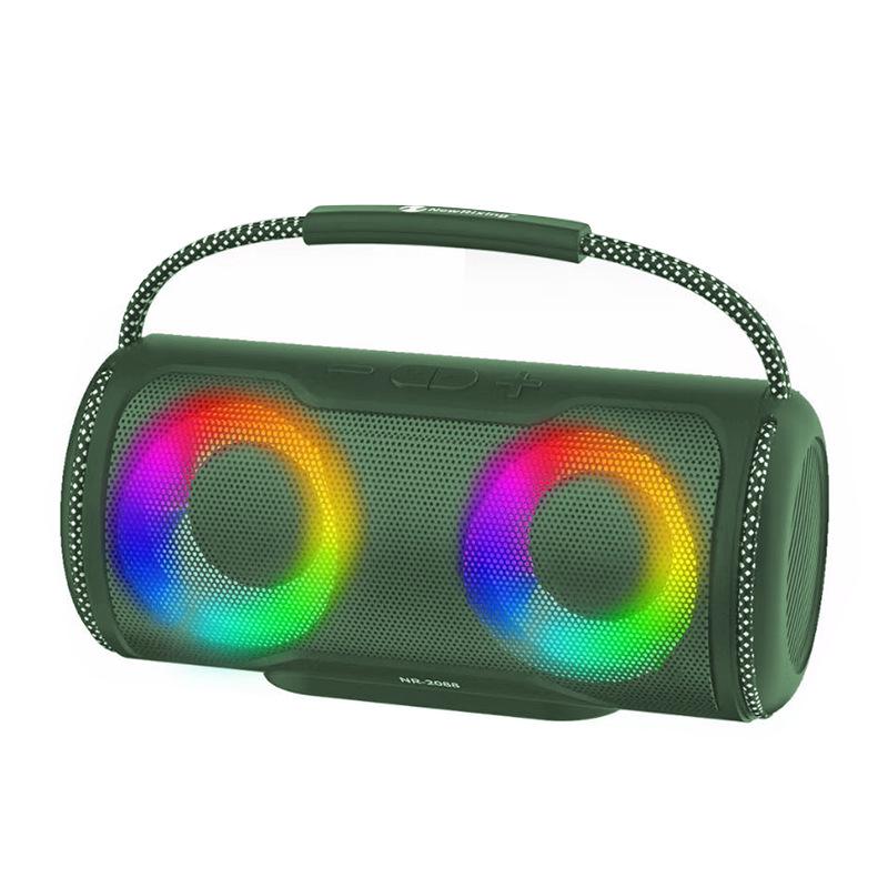 Bluetooth Outdoor Speaker with Lights NR2088 - Portable Wireless Speaker with Subwoofer