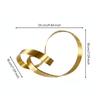 Brass Knot Sculpture Modern Design Abstract Ribbon Statue Polished Finish