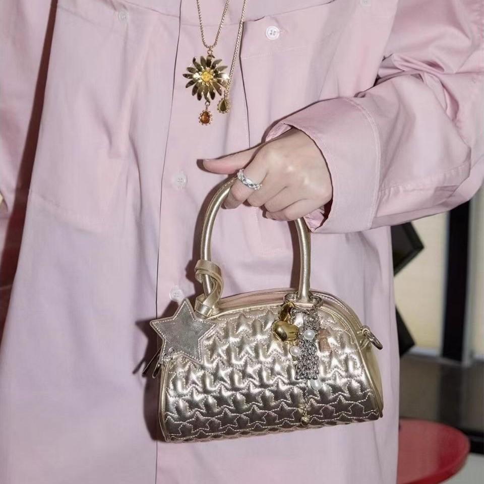 New Personality Trend Cute Macaron Star Decorative Handbag Girl Heart Shoulder Bag Women's Bag