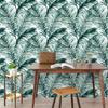 1pc Tropical Palm Leaf Peel And Stick Wallpaper Green Leaves Self-Adhesive Removable Home Decor Wall Covering Prepasted