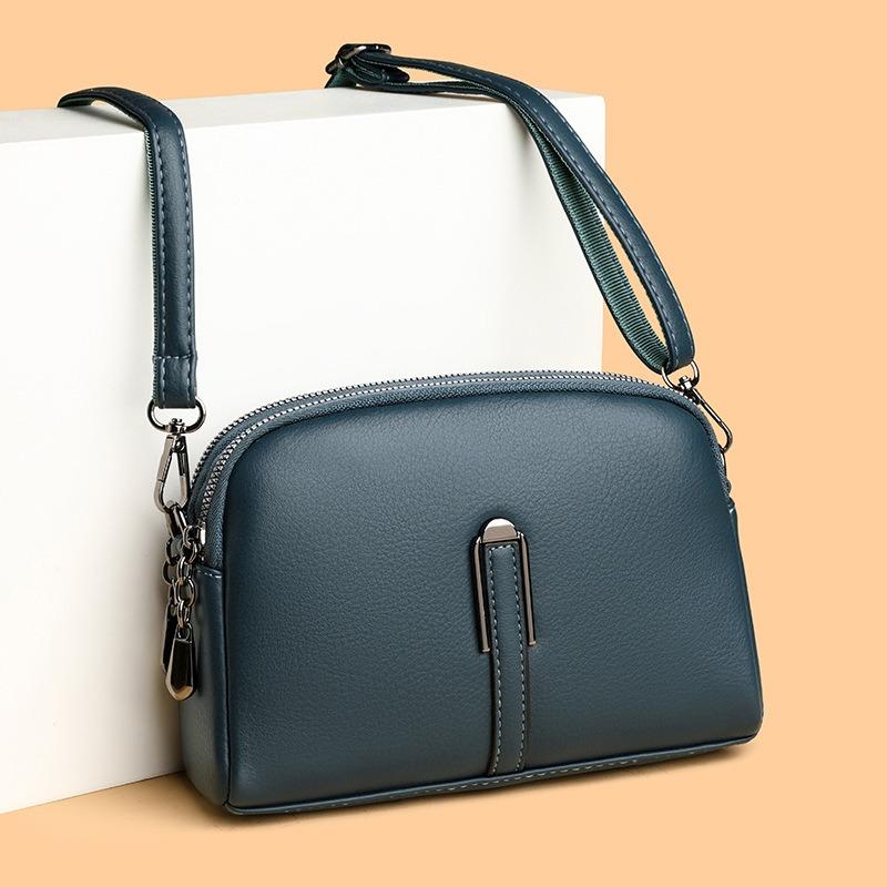Crossbody small backpack summer new mobile phone bag women's shoulder crossbody small bag soft leather outdoor go multi-layer bag
