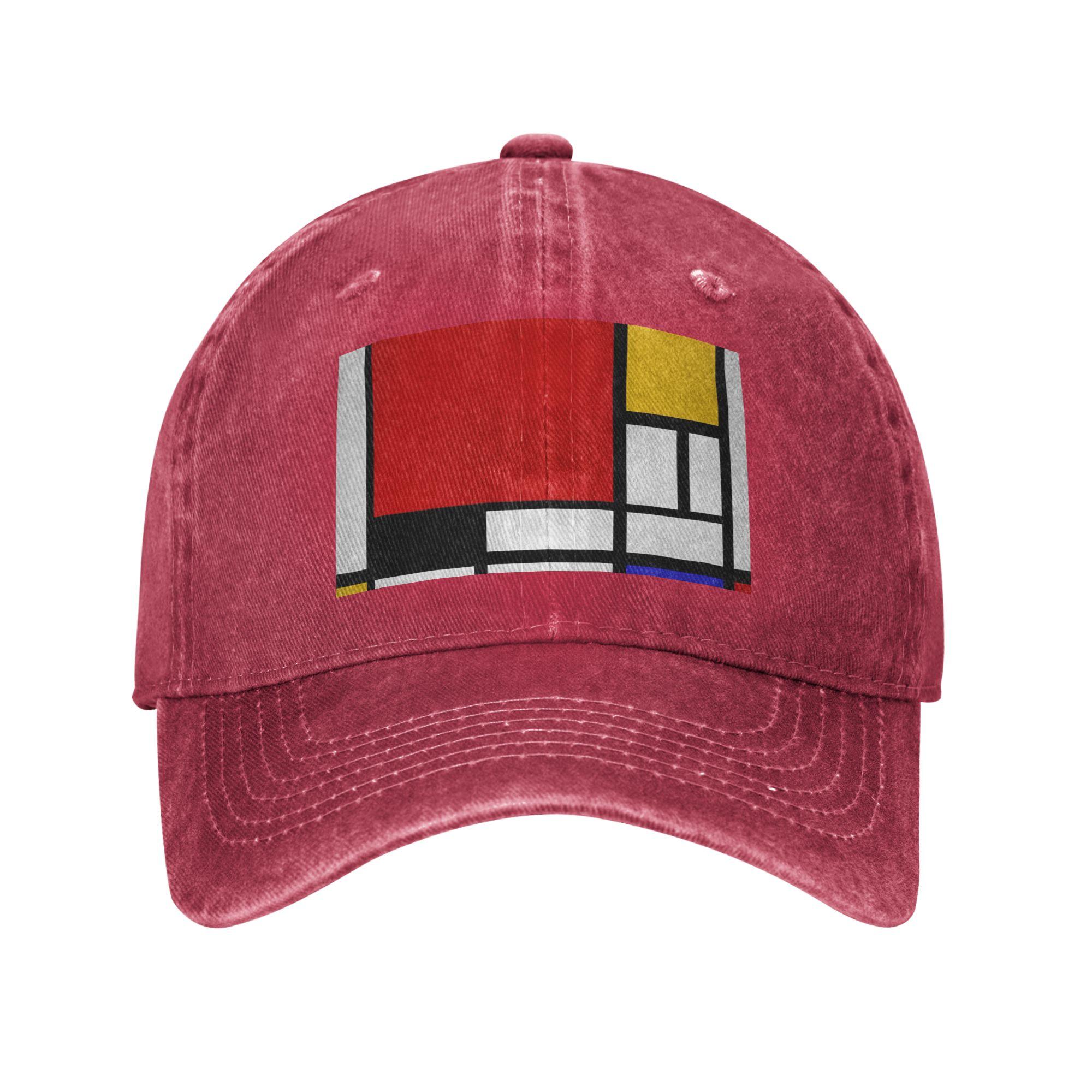 

Пит Мондриан De Stijl Бейсболки Snapback Джинсовые Кепки Регулируемые для улицы Кепки Хип-Хоп Бейсболка Ковбойская Кепка для Унисекс Женщин One Size