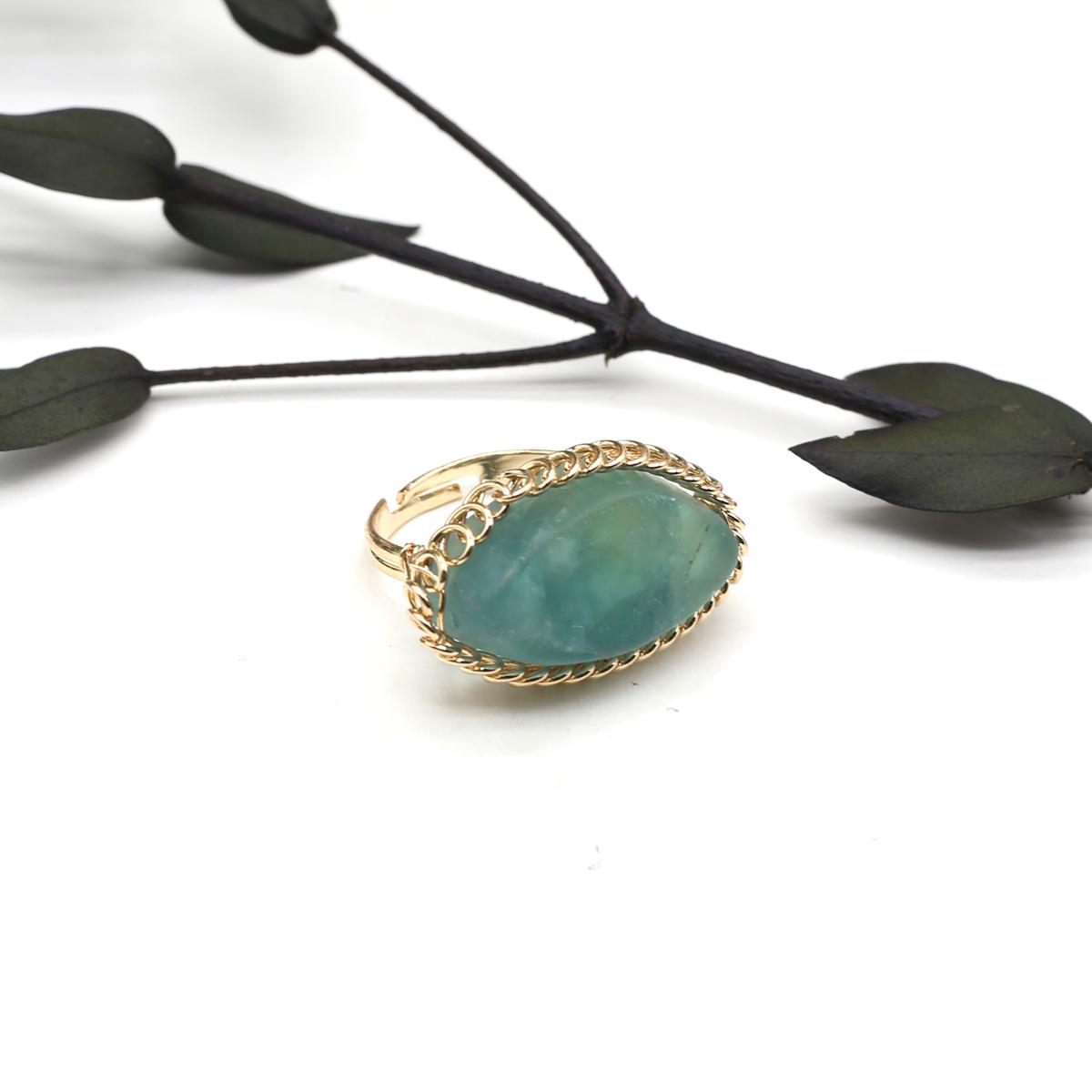 

Женское открытое кольцо с намоткой из натурального камня, регулируемое кольцо для модных женщин, ювелирные изделия, подарки